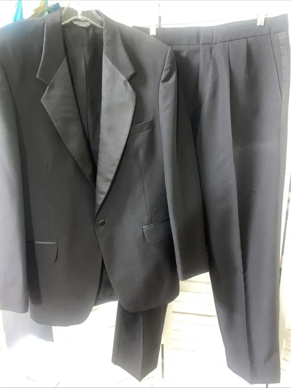 F.W.I. Formal Wear International Black Tuxedo Wedding Prom Cocktail 42XL 35W